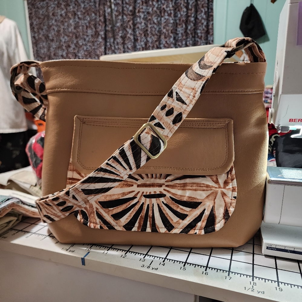 Custom Camel colored shoulder bag.  New Boutique item